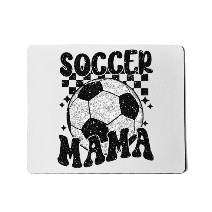 Checkered Soccer Mama Retro Soccer Mom Soccer Season Mousepad