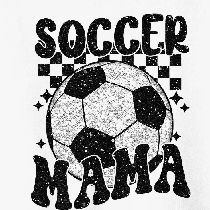 Checkered Soccer Mama Retro Soccer Mom Soccer Season Toddler T-Shirt