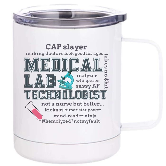 Cap Slayer Making Doctors Look Good For Ages Medical Lab Technologist Lab Week Front & Back 12oz Stainless Steel Tumbler Cup