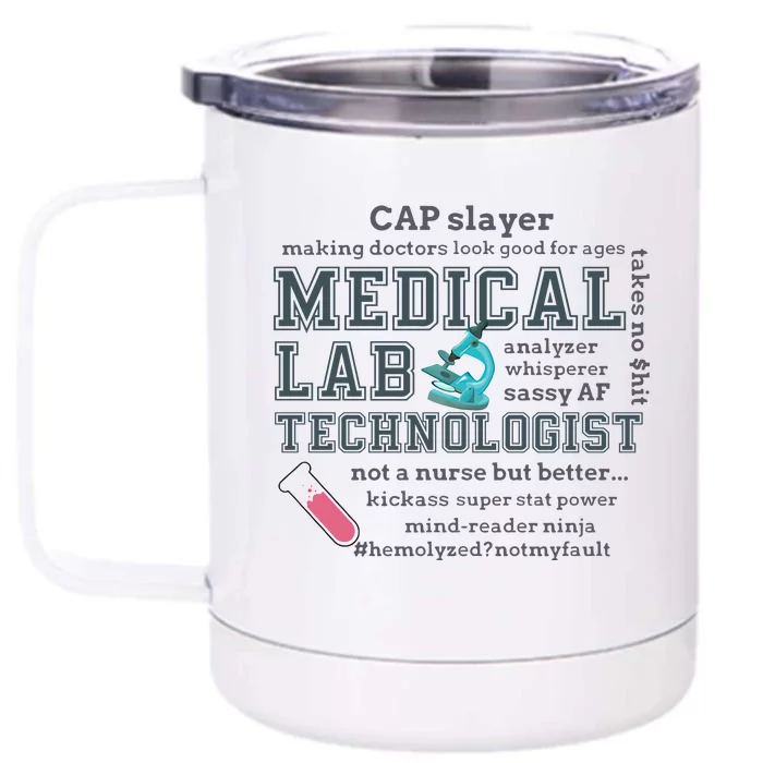 Cap Slayer Making Doctors Look Good For Ages Medical Lab Technologist Lab Week Front & Back 12oz Stainless Steel Tumbler Cup