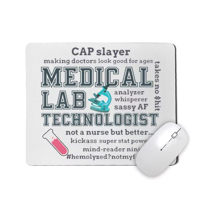 Cap Slayer Making Doctors Look Good For Ages Medical Lab Technologist Lab Week Mousepad