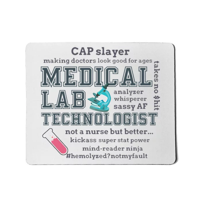 Cap Slayer Making Doctors Look Good For Ages Medical Lab Technologist Lab Week Mousepad