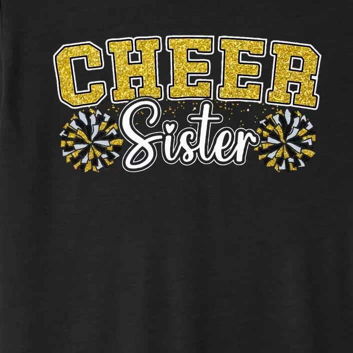 Cheer Sister My Favorite Cheerleader Calls Me Sisters Yellow ChromaSoft Performance T-Shirt