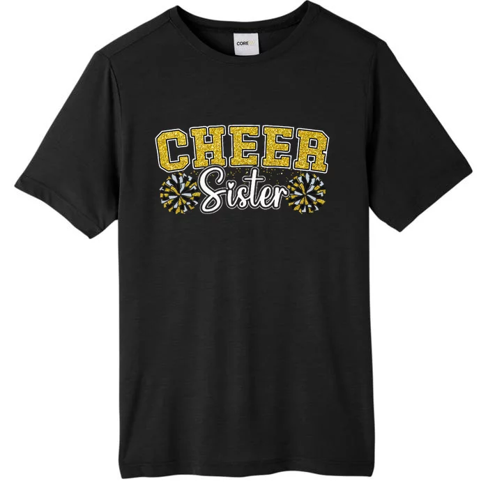 Cheer Sister My Favorite Cheerleader Calls Me Sisters Yellow ChromaSoft Performance T-Shirt