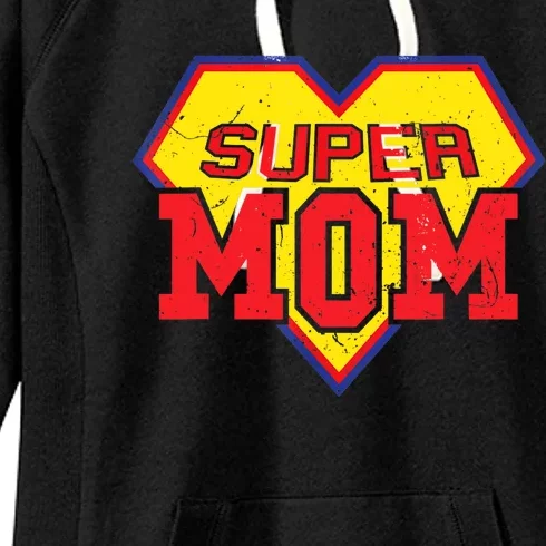 Cool Super Mom Gift Funny Superhero Mother's Day Gift Women's Fleece Hoodie