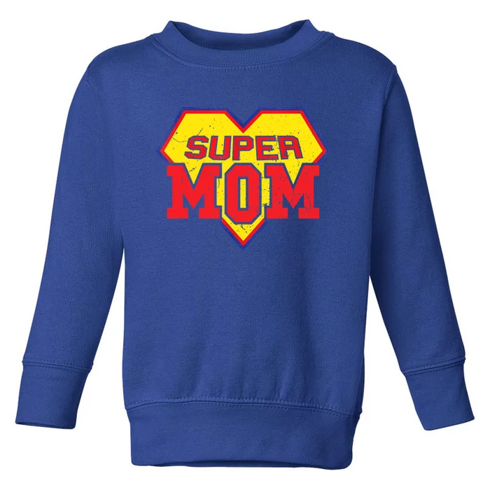 Cool Super Mom Gift Funny Superhero Mother's Day Gift Toddler Sweatshirt