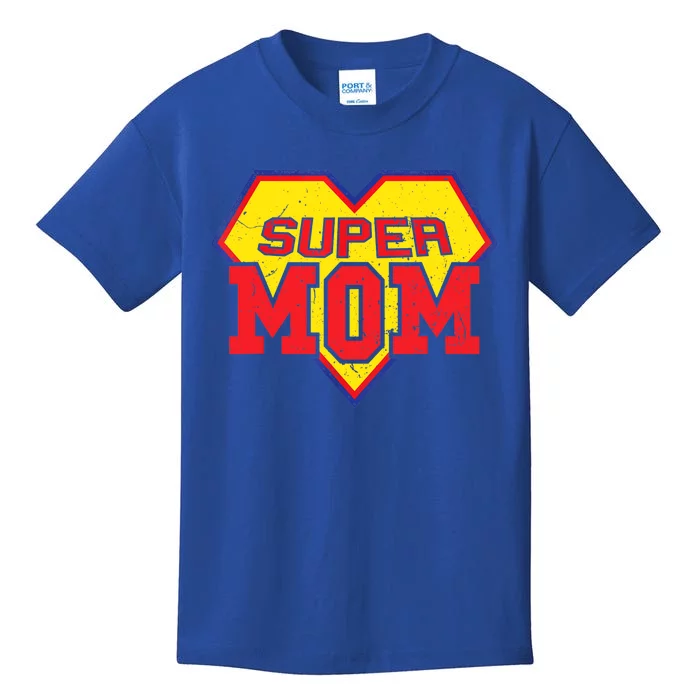 Cool Super Mom Gift Funny Superhero Mother's Day Gift Kids T-Shirt