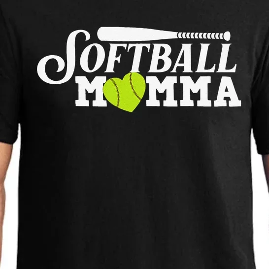 Cool Softball Momma Gift For Mom Women Proud Ball Sports Pajama Set