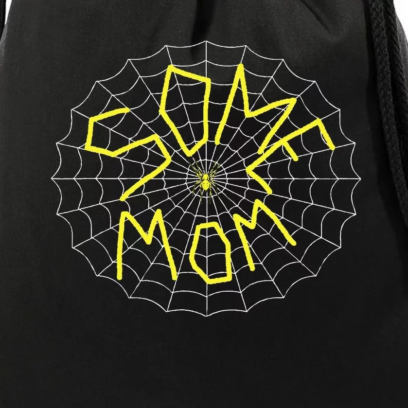 CharlotteS Some Mom Spider Web Drawstring Bag