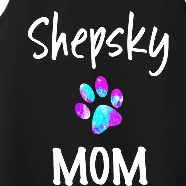 Cute Shepsky Mom German Shepherd Husky Gift Mix Dog Owner Gift Performance Tank