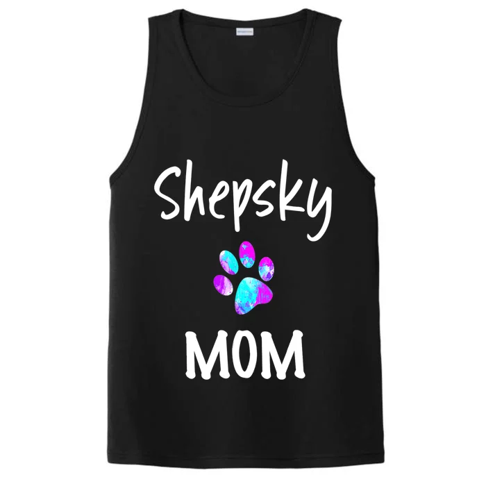 Cute Shepsky Mom German Shepherd Husky Gift Mix Dog Owner Gift Performance Tank