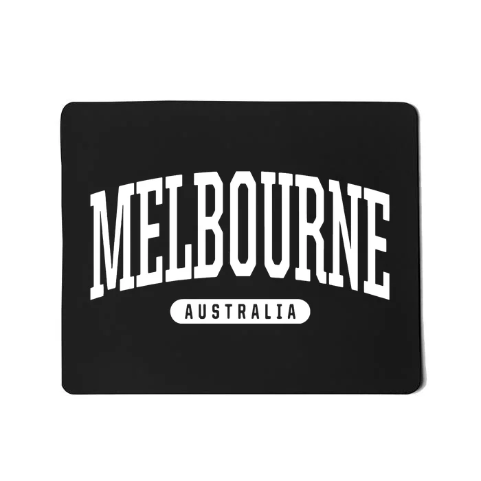 College Style Melbourne Australia Souvenir Gift Mousepad