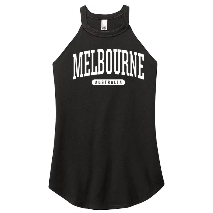 College Style Melbourne Australia Souvenir Gift Women’s Perfect Tri Rocker Tank