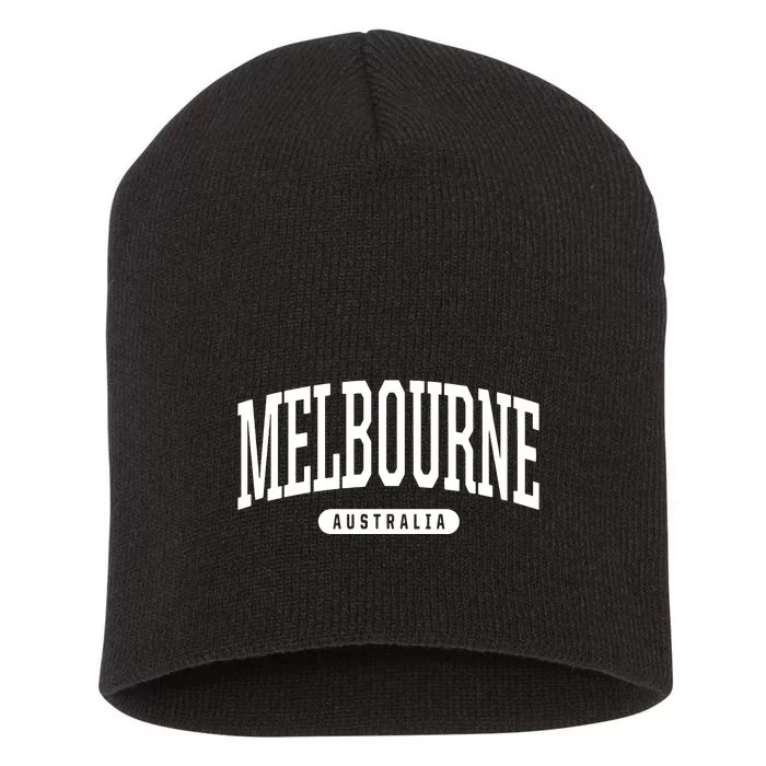 College Style Melbourne Australia Souvenir Gift Short Acrylic Beanie