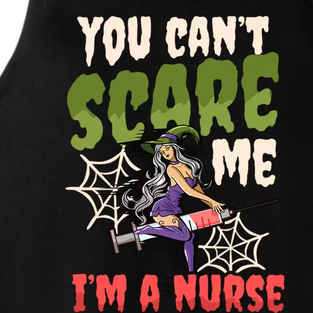 Cant Scare Me Design Halloween Nurse Gift Ladies Tri-Blend Wicking Tank