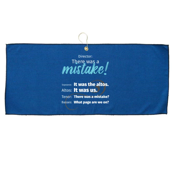 Choir Singing Music There Was A Mistake Large Microfiber Waffle Golf Towel