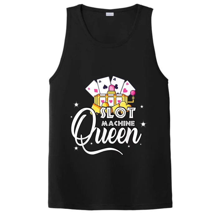 Cute Slot Machine Queen Funny Casino Gambling Performance Tank