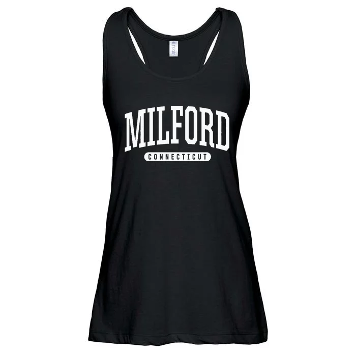 College Style Milford Connecticut Souvenir Gift Ladies Essential Flowy Tank