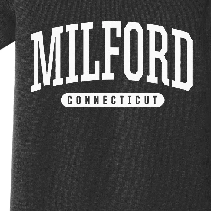 College Style Milford Connecticut Souvenir Gift Baby Bodysuit