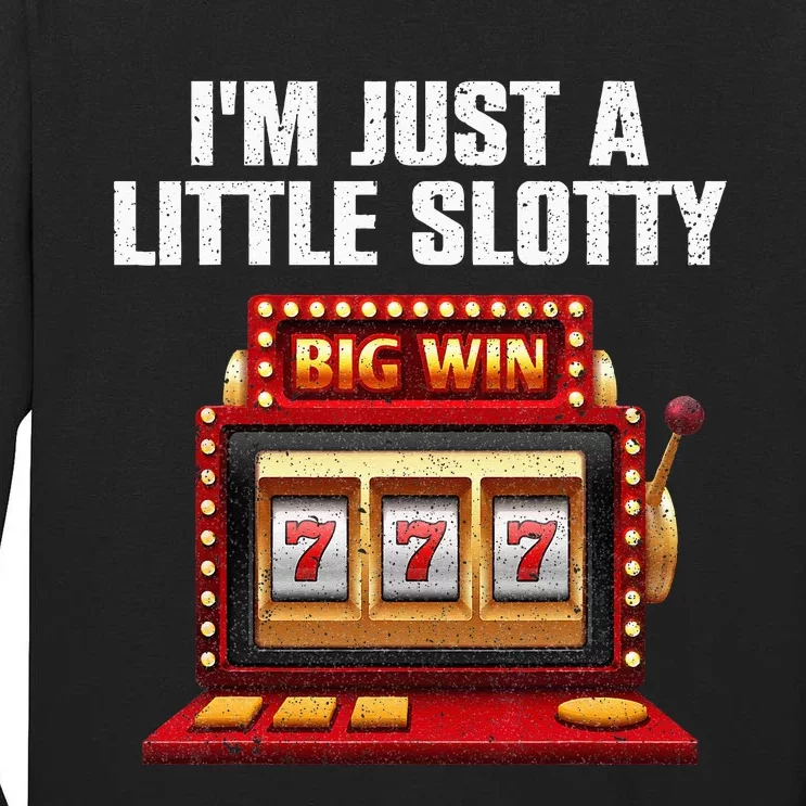 Cool Slot Machine Lovers Art For Men Women Casino Gambler Tall Long Sleeve T-Shirt