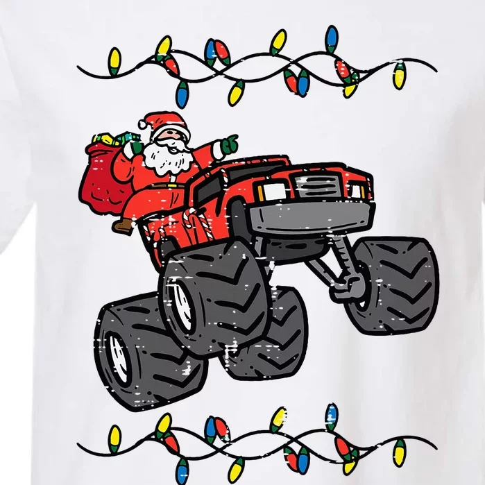 Christmas Santa Monster Truck Xmas Garment-Dyed Heavyweight T-Shirt