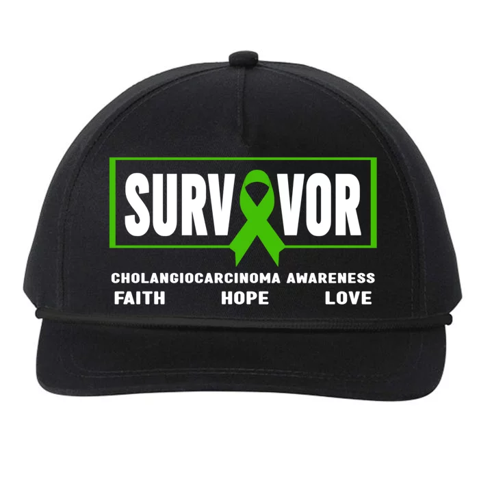 Cholangiocarcinoma Survivor Meaningful Gift Cholangiocarcinoma Awareness Gift Snapback Five-Panel Rope Hat