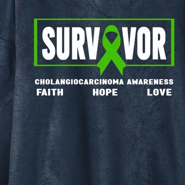 Cholangiocarcinoma Survivor Meaningful Gift Cholangiocarcinoma Awareness Gift Hooded Wearable Blanket