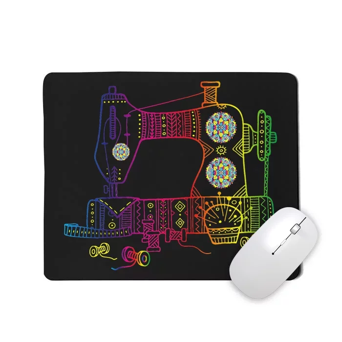 Colorful Sewing Machine Quilter Quilting Seamstress Mousepad