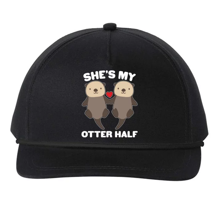 Cute She's My Otter Half Matching Couples Shirt Snapback Five-Panel Rope Hat