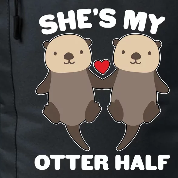 Cute She's My Otter Half Matching Couples Shirt Daily Commute Backpack