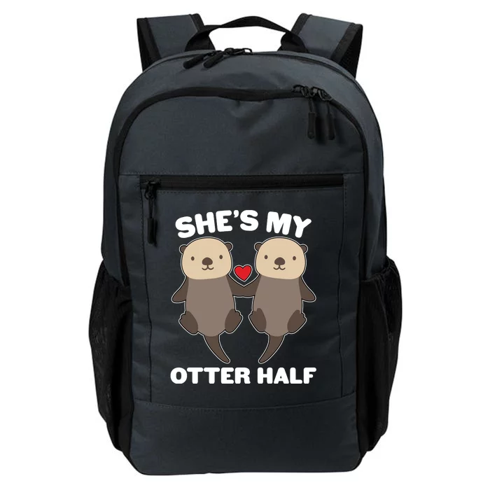 Cute She's My Otter Half Matching Couples Shirt Daily Commute Backpack