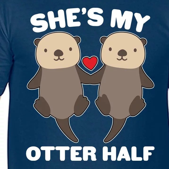 Cute She's My Otter Half Matching Couples Shirt Comfort Colors T-Shirt