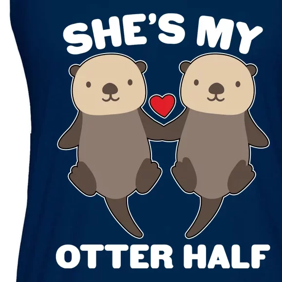 Cute She's My Otter Half Matching Couples Shirt Ladies Essential Flowy Tank