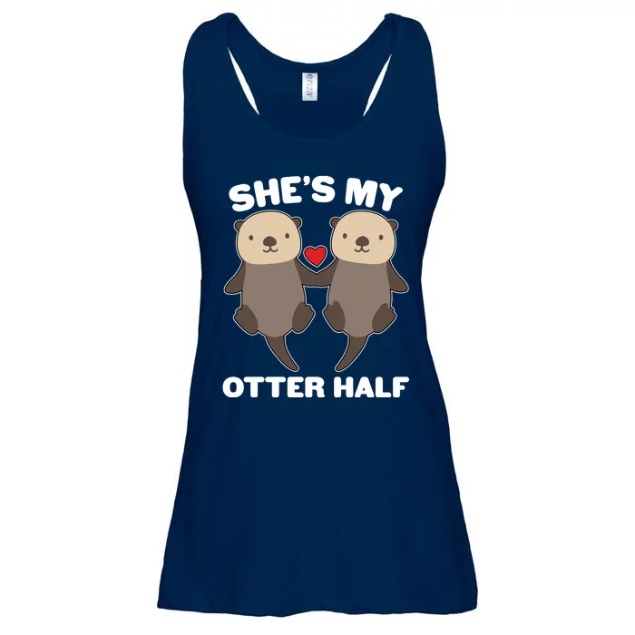 Cute She's My Otter Half Matching Couples Shirt Ladies Essential Flowy Tank