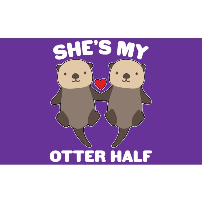 Cute She's My Otter Half Matching Couples Shirt Bumper Sticker