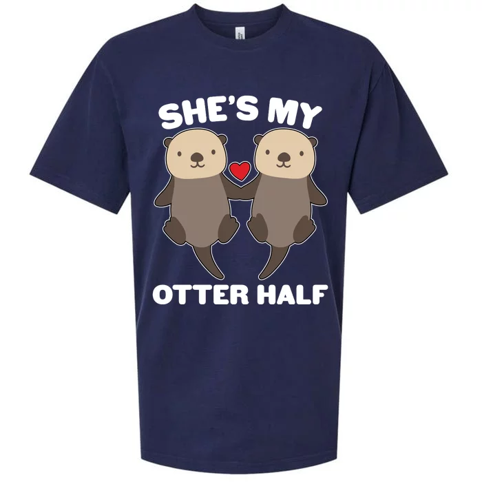 Cute She's My Otter Half Matching Couples Shirt Sueded Cloud Jersey T-Shirt