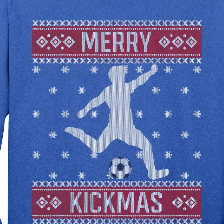 Christmas Soccer Merry Kickmas Ball Sport Player Xmas Meaningful Gift Long Sleeve Shirt