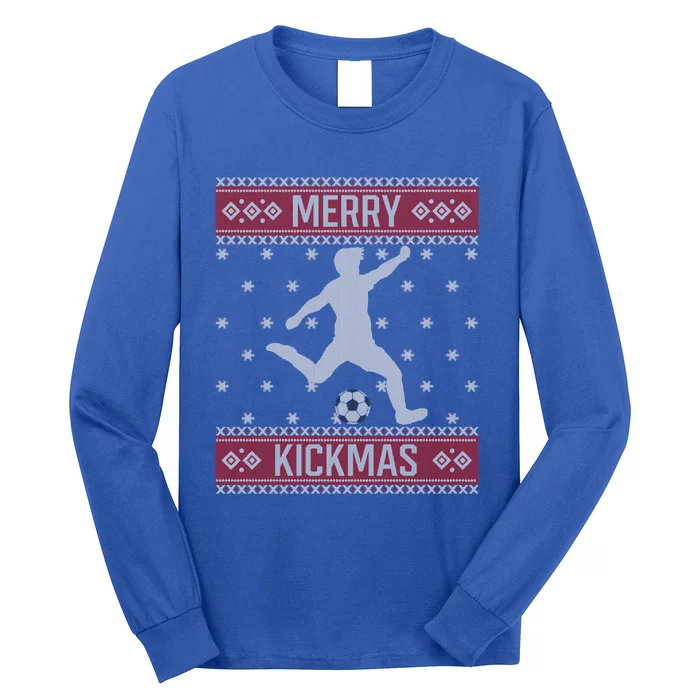 Christmas Soccer Merry Kickmas Ball Sport Player Xmas Meaningful Gift Long Sleeve Shirt