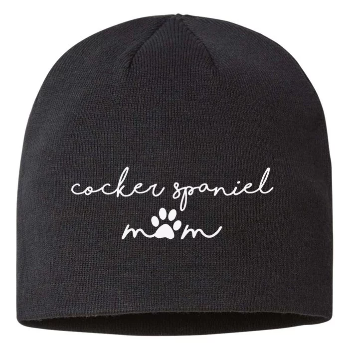 Cocker Spaniel Mom funny pet lovers 8 1/2in Sustainable Knit Beanie