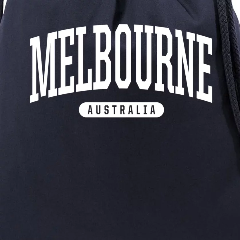 College Style Melbourne Australia Souvenir Gift Funny Gift Drawstring Bag