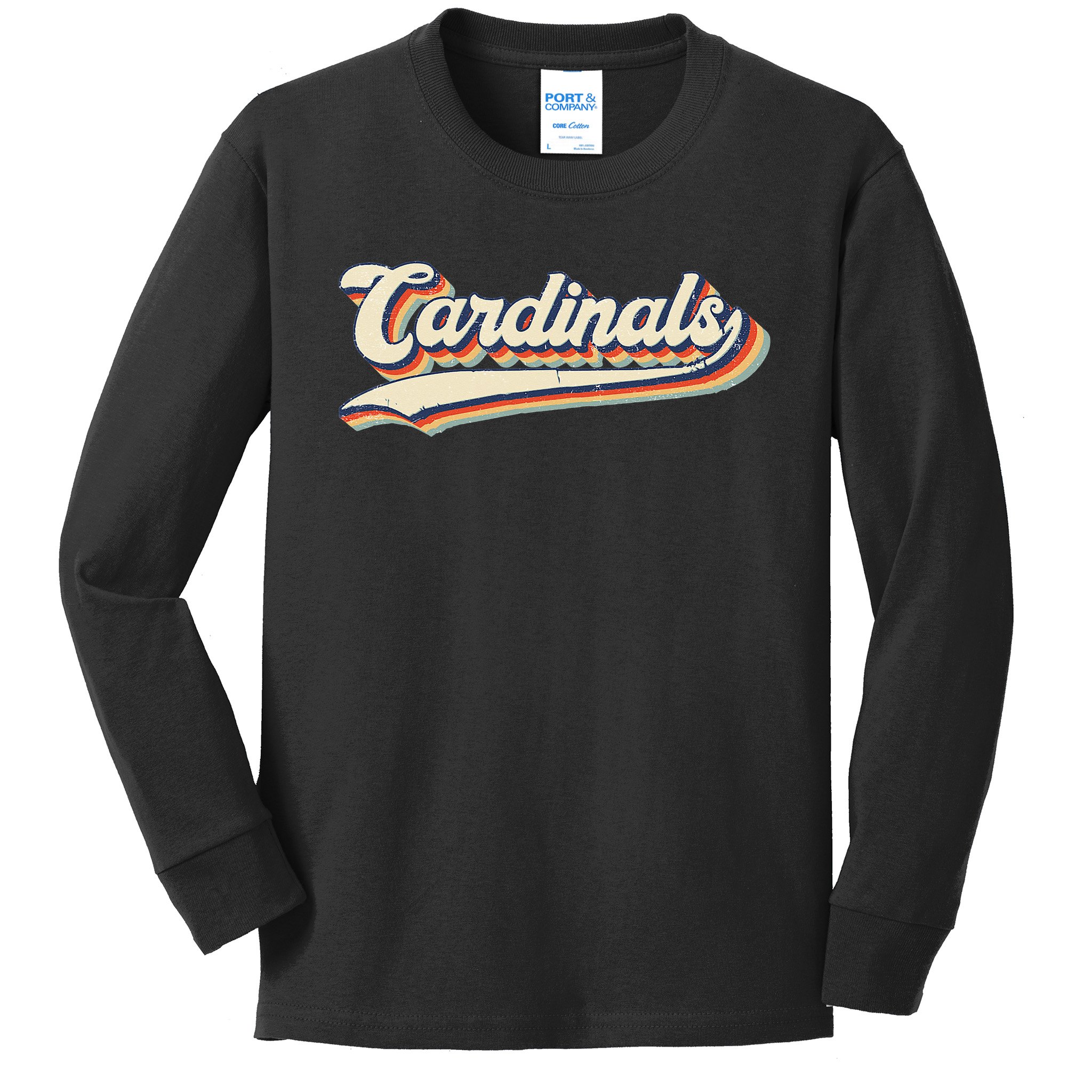 Cardinals Sports Name Vintage Retro Gift Kids Long Sleeve Shirt