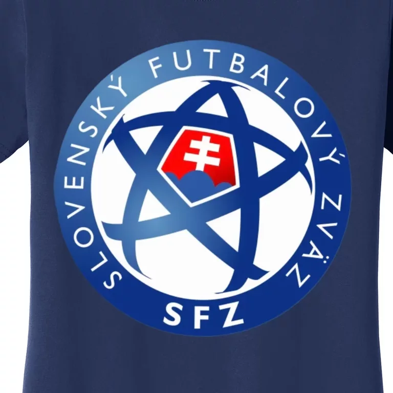 Cool Slovakia National Football Soccer Team Art Logo Women's T-Shirt