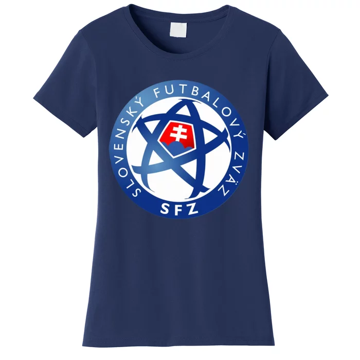 Cool Slovakia National Football Soccer Team Art Logo Women's T-Shirt