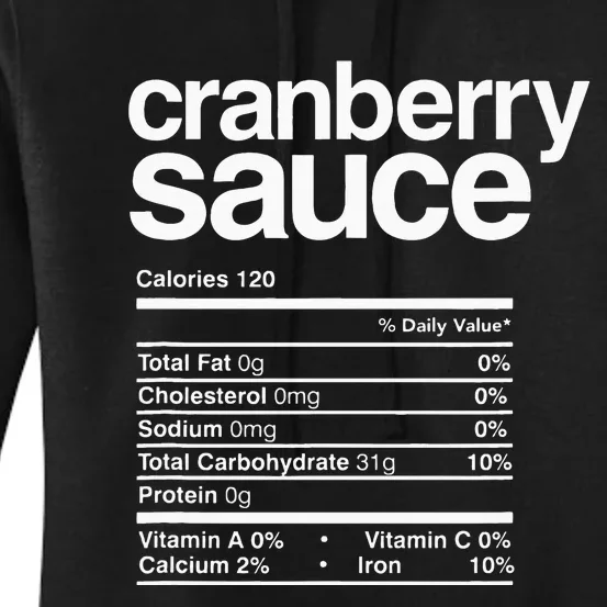 Cranberry Sauce Nutrition Thanksgiving Women's Pullover Hoodie