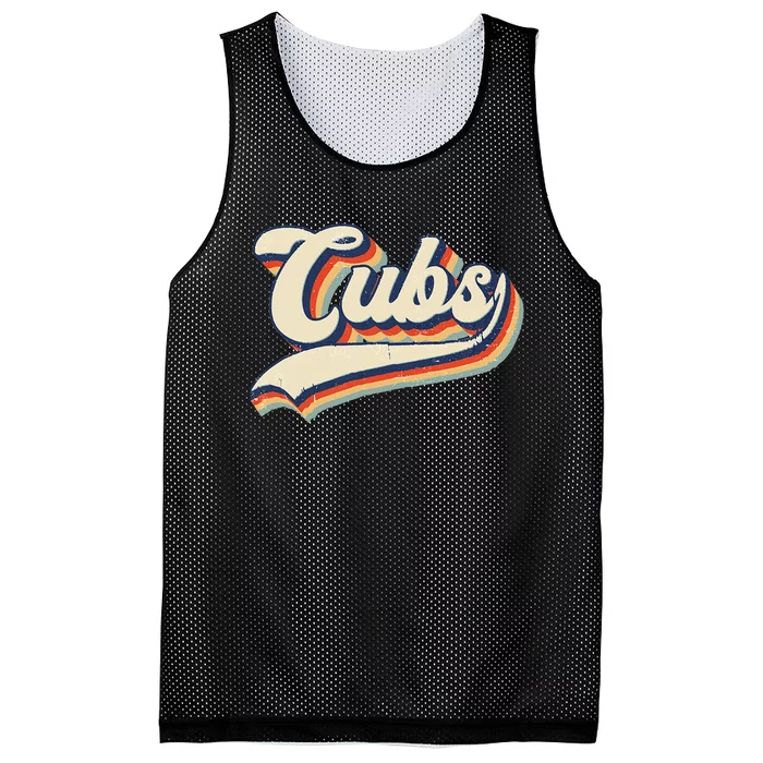 Cubs Sports Name Vintage Retro Mesh Reversible Basketball Jersey Tank