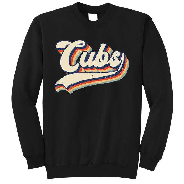 Cubs Sports Name Vintage Retro Tall Sweatshirt