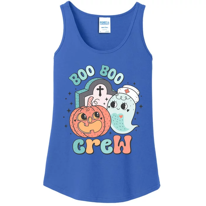 Cute Spooky Nurse Icu Boo Crew Retro Groovy Halloween Meaningful Gift Ladies Essential Tank