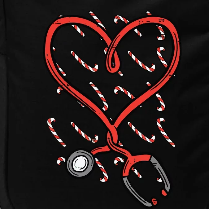 Christmas Stethoscope Nurse Xmas Nursing Scrub Top Women Impact Tech Backpack