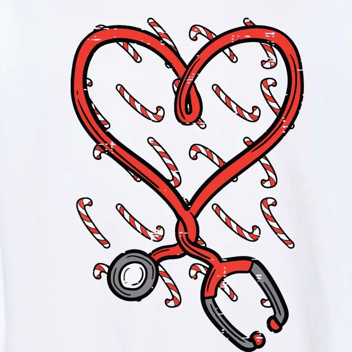 Christmas Stethoscope Nurse Xmas Nursing Scrub Top Women Garment-Dyed Sweatshirt