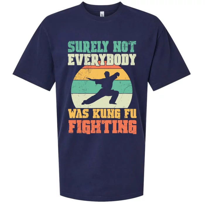 Cool Surely Not Everybody Was Kung Fu Fighting Vintage Retro Sueded Cloud Jersey T-Shirt